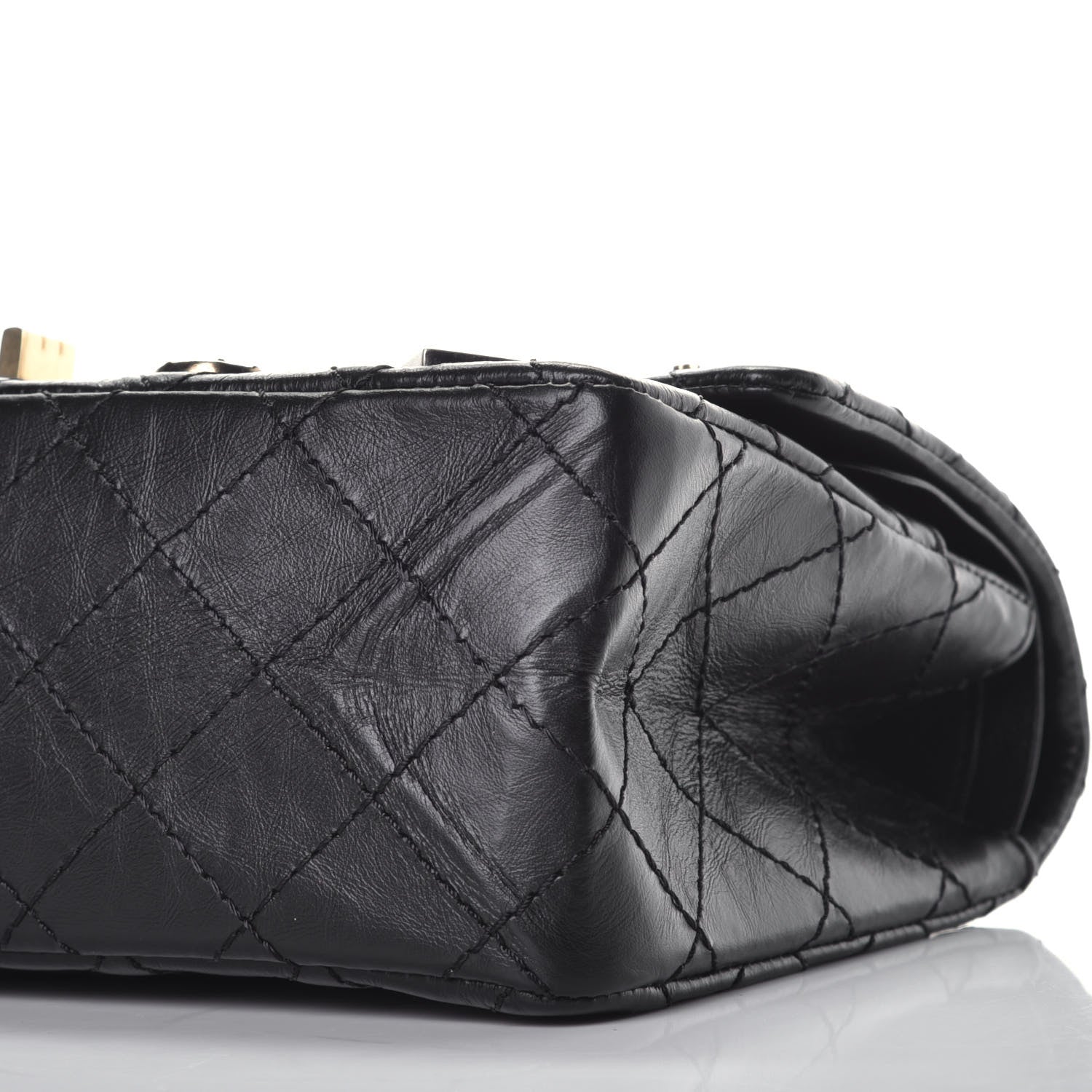 Chanel Aged Calfskin Casino 2.55 Reissue 224 Flap Black 8 of 8
