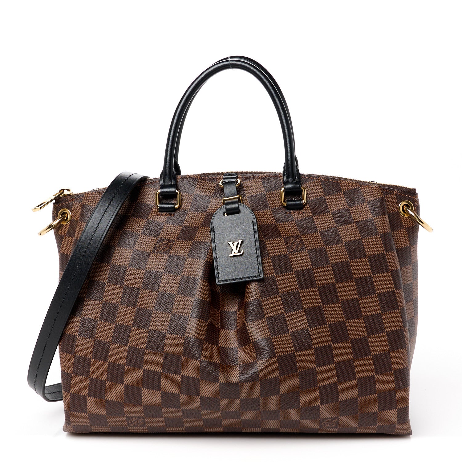 Louis Vuitton Damier Ebene Odeon Tote MM Black 1 of 9