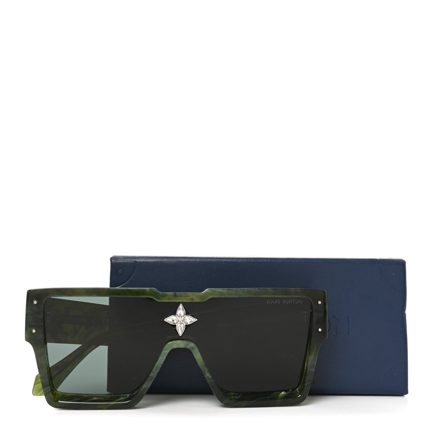 Acetate Marble Effect Swarovski Cyclone Sunglasses Z1552W Green