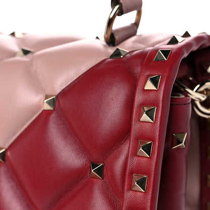 Valentino Garavani Nappa Medium Candystud Top Handle Bag Poudre Rubino 14 of 16