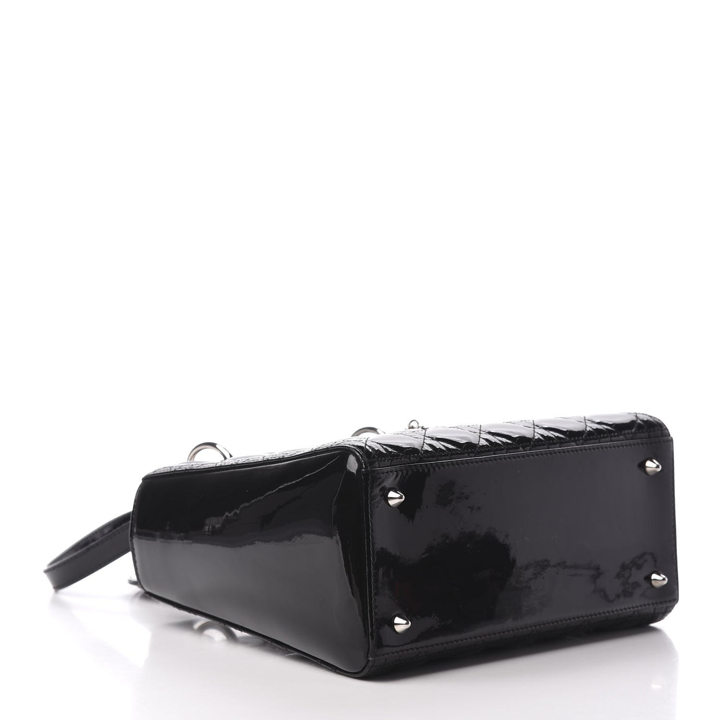 Patent Cannage Medium Lady Dior Black
