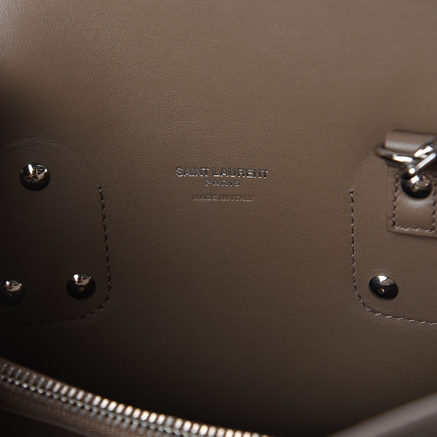 Grained Calfskin Small Sac De Jour Taupe