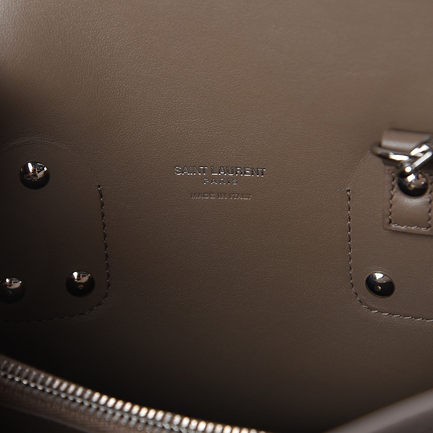 Saint Laurent Grained Calfskin Small Sac De Jour Taupe 5 of 8