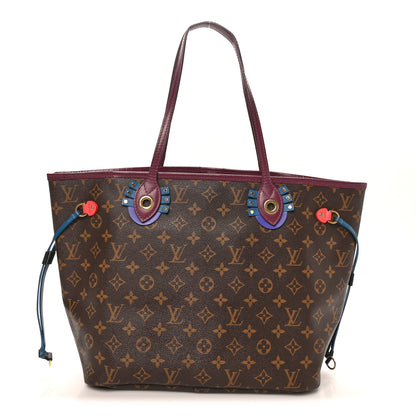 Louis Vuitton Monogram Totem Neverfull MM Magenta 1 of 10