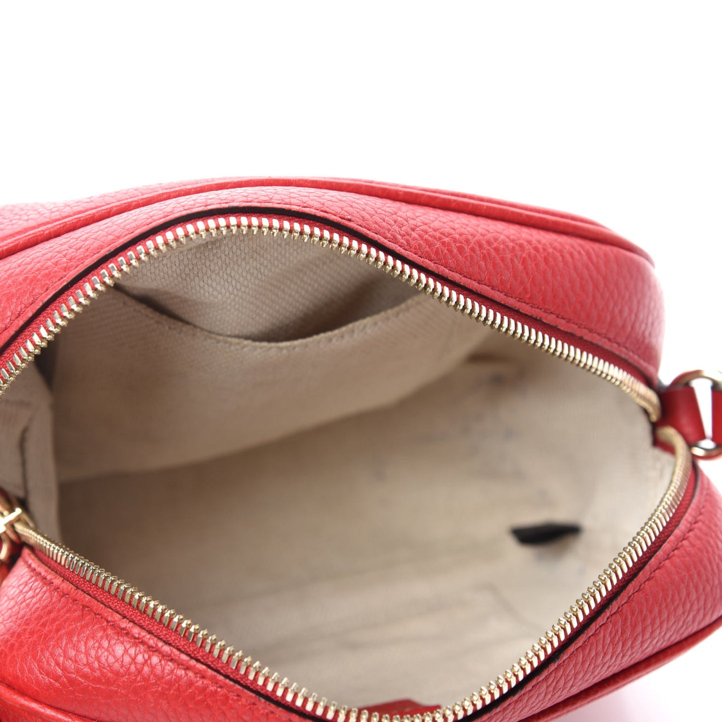 Pebbled Calfskin Small Soho Disco Bag Tabasco Red