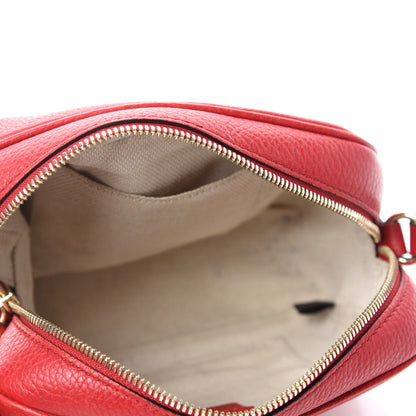 Gucci Pebbled Calfskin Small Soho Disco Bag Tabasco Red 5 of 13