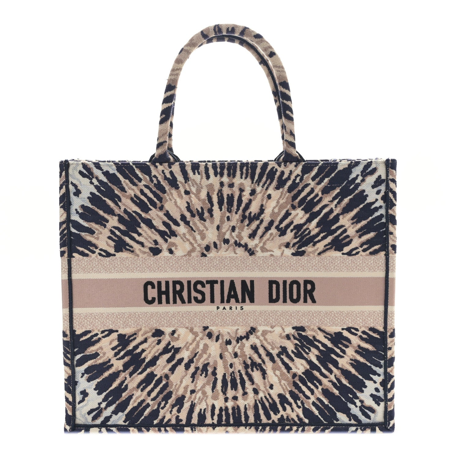Christian Dior Canvas Embroidered Tie Dye Large Book Tote Multicolor 1 of 10