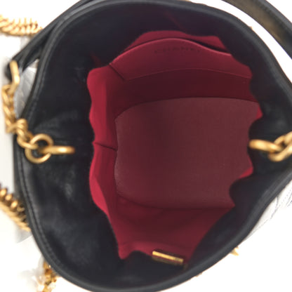 Chanel Lambskin Enamel Quilted Pending CC Bucket Drawstring Bag Black 5 of 11