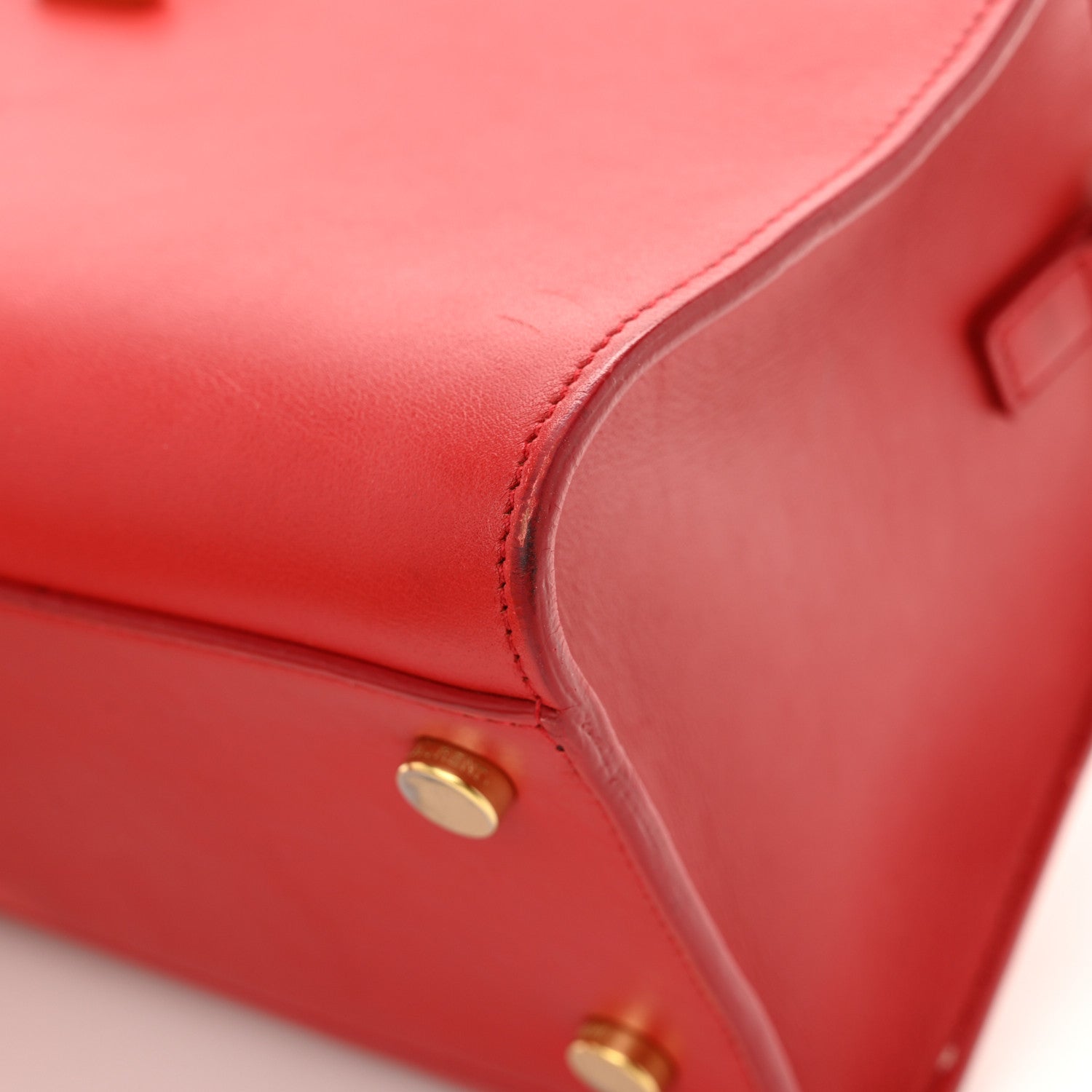 Saint Laurent Calfskin Small Monogram Cabas Lipstick Red 11 of 12