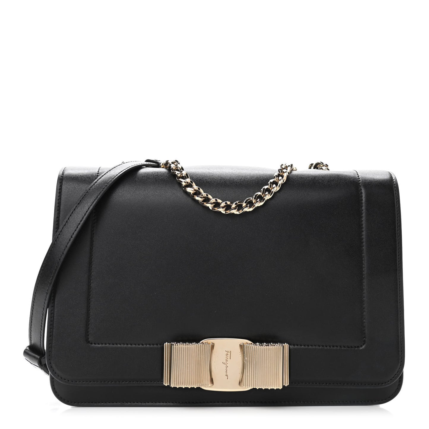 Calfskin Vara Crossbody Bag Black Bonbon