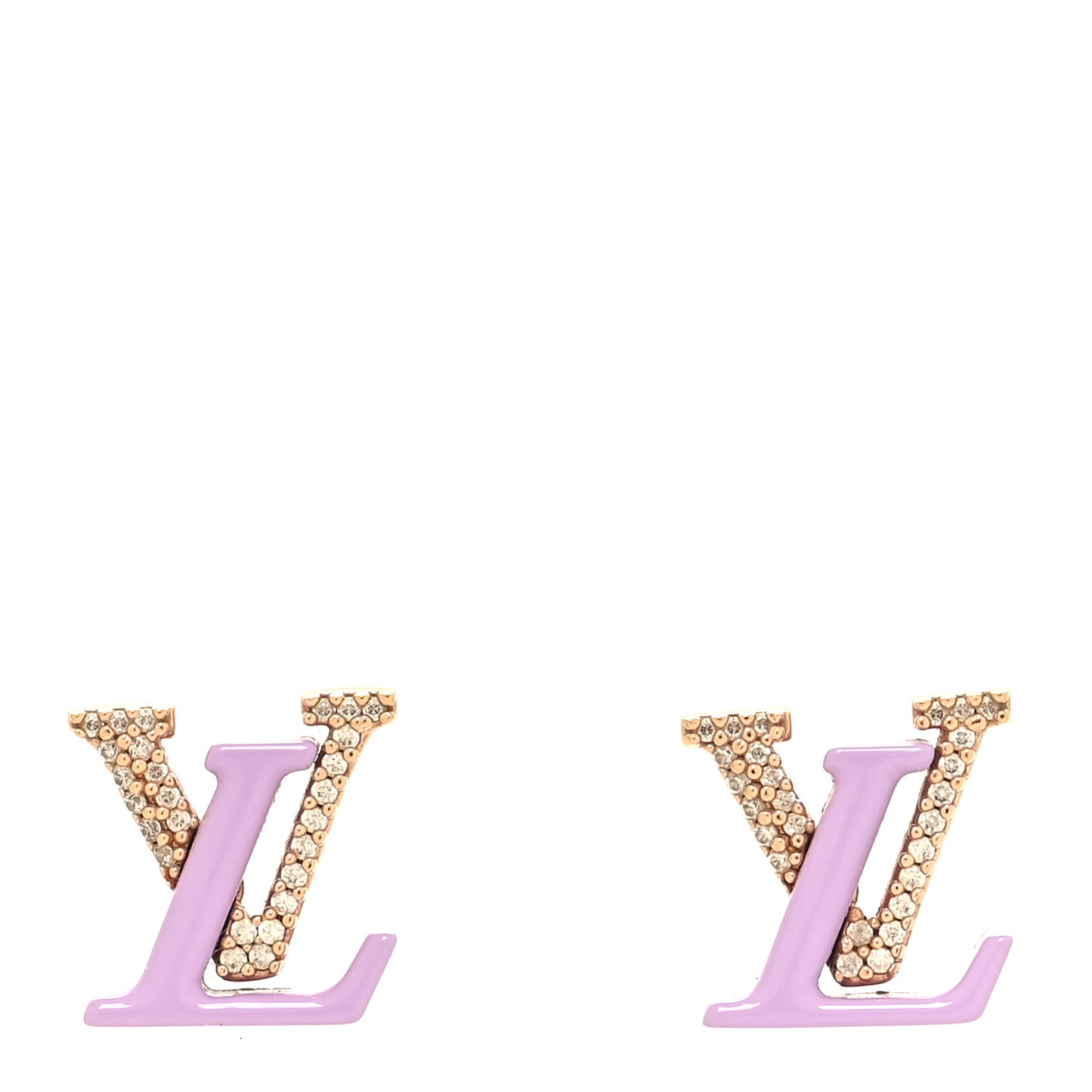 Crystal LV Iconic Sweety Earrings Lilac