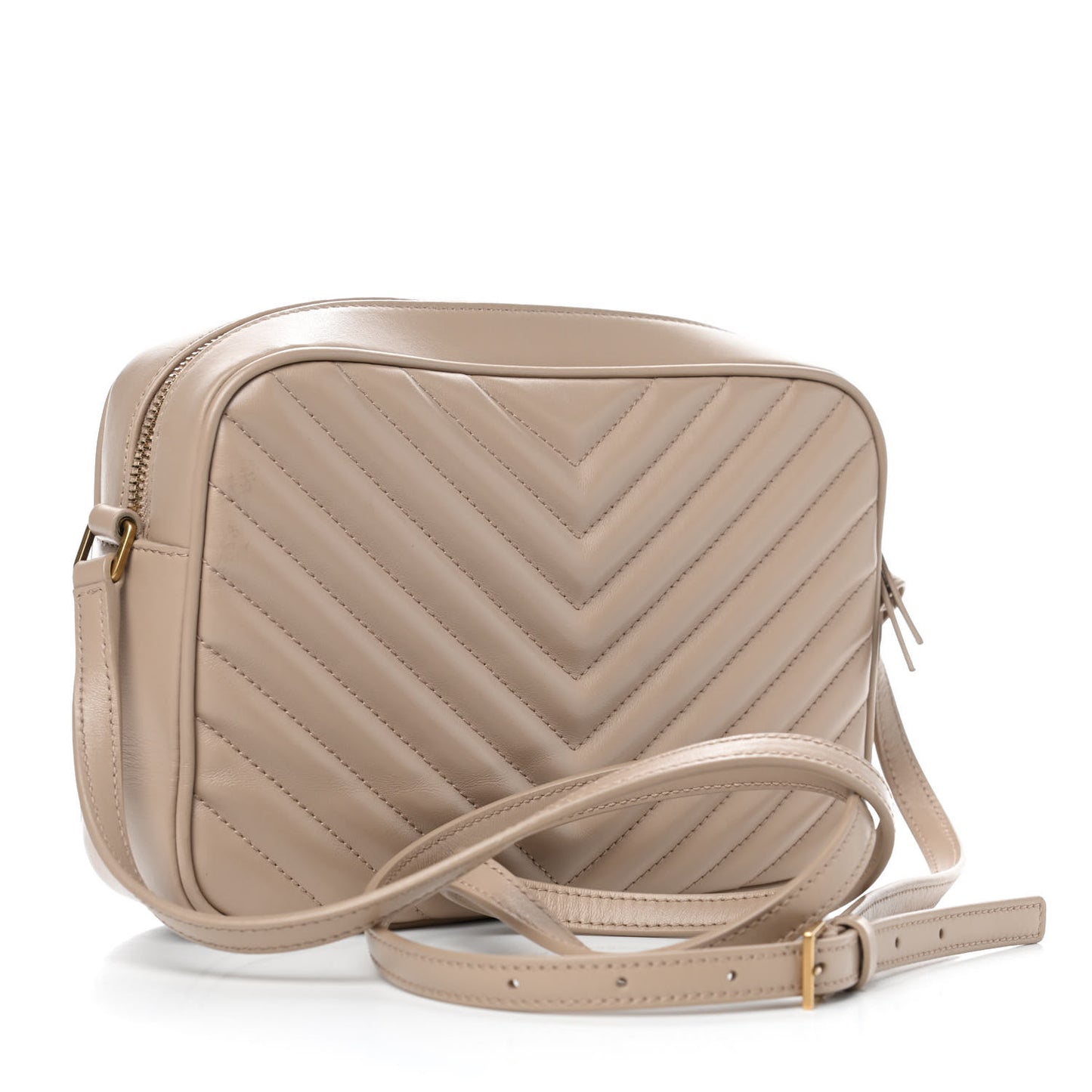 Calfskin Matelasse Monogram Lou Camera Bag Dark Beige