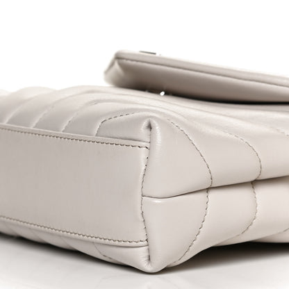 Saint Laurent Calfskin Y Quilted Monogram Toy Loulou Satchel Granite 10 of 11