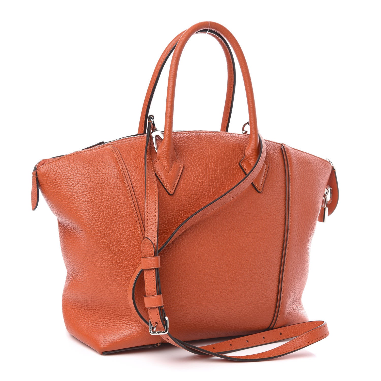 Louis Vuitton Cuir Taurillon Soft Lockit PM Clementine 3 of 9