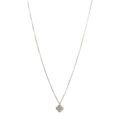 Van Cleef & Arpels 18K Yellow Gold Mother of Pearl Sweet Alhambra Pendant Necklace 1 of 8