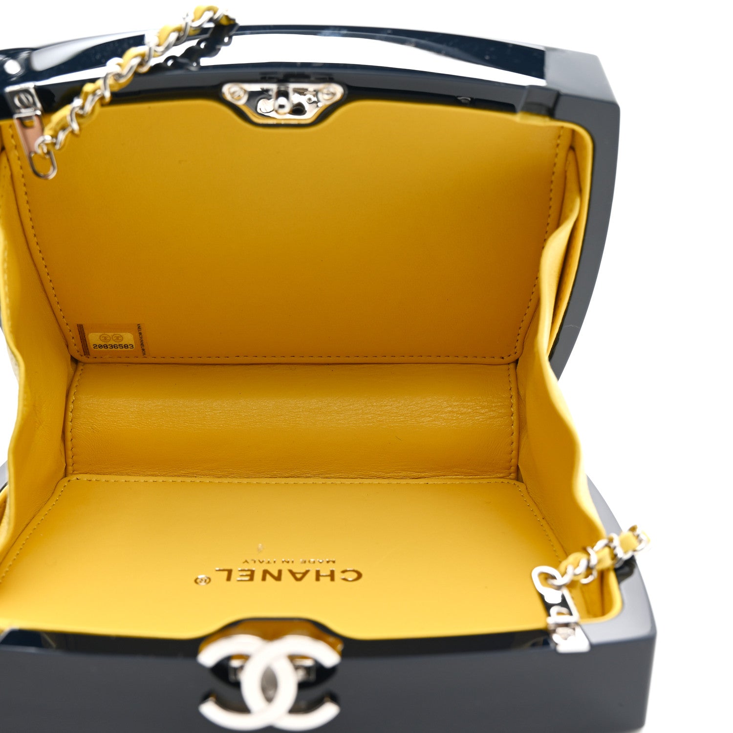 Chanel Plexiglass Evening In The Street 5x5=CC Small Clutch Dark