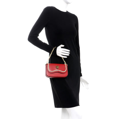 Gucci Nappa Embellished Mini Broadway Bag Hibiscus Red 2 of 7