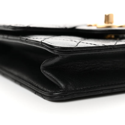 Chanel Lambskin Quilted Chic Pearls Flap Black 9 of 13