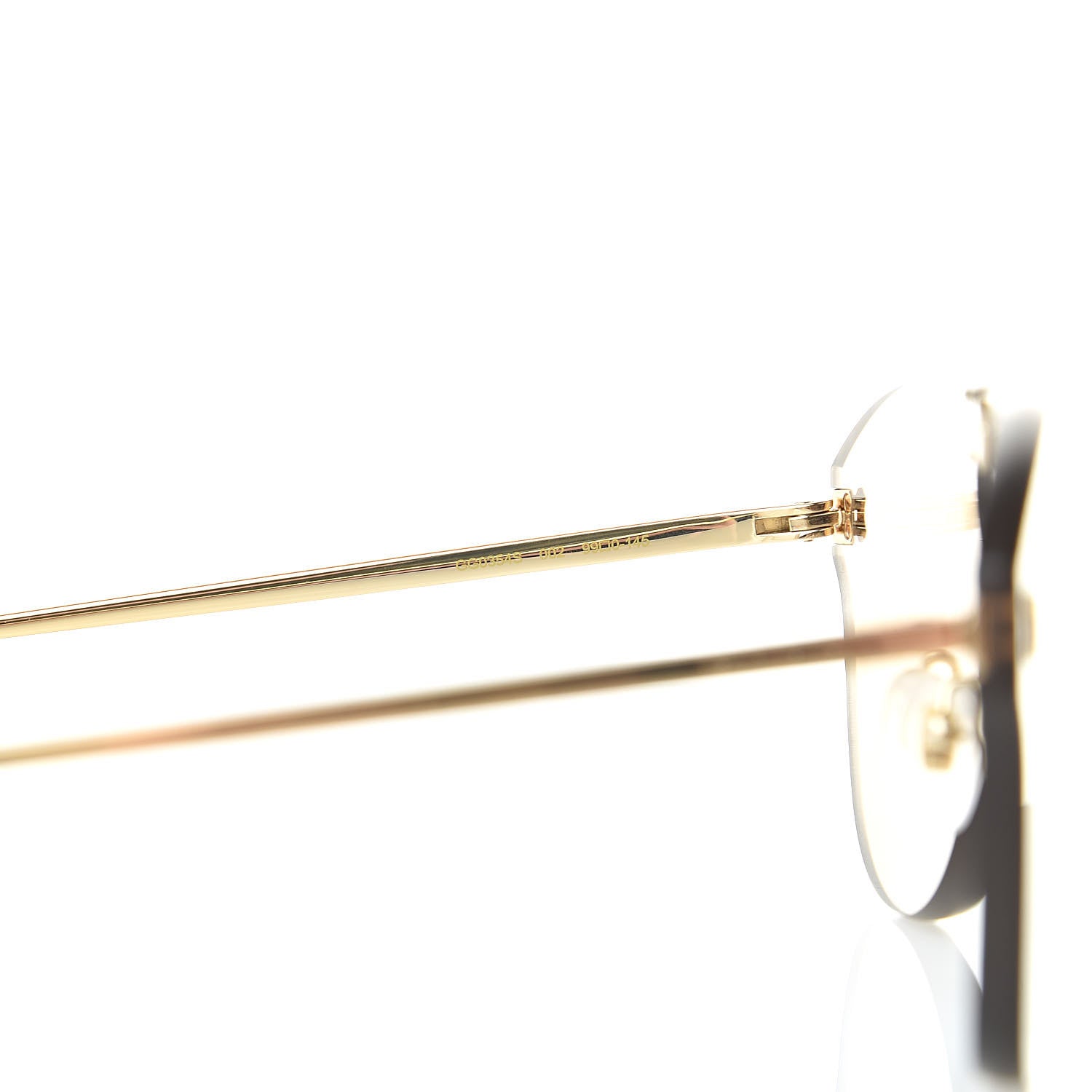Gucci Rimless Sunglasses GG0354S Gold 5 of 8
