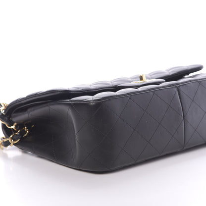 Chanel Lambskin Quilted Jumbo Double Flap Black 8 of 14