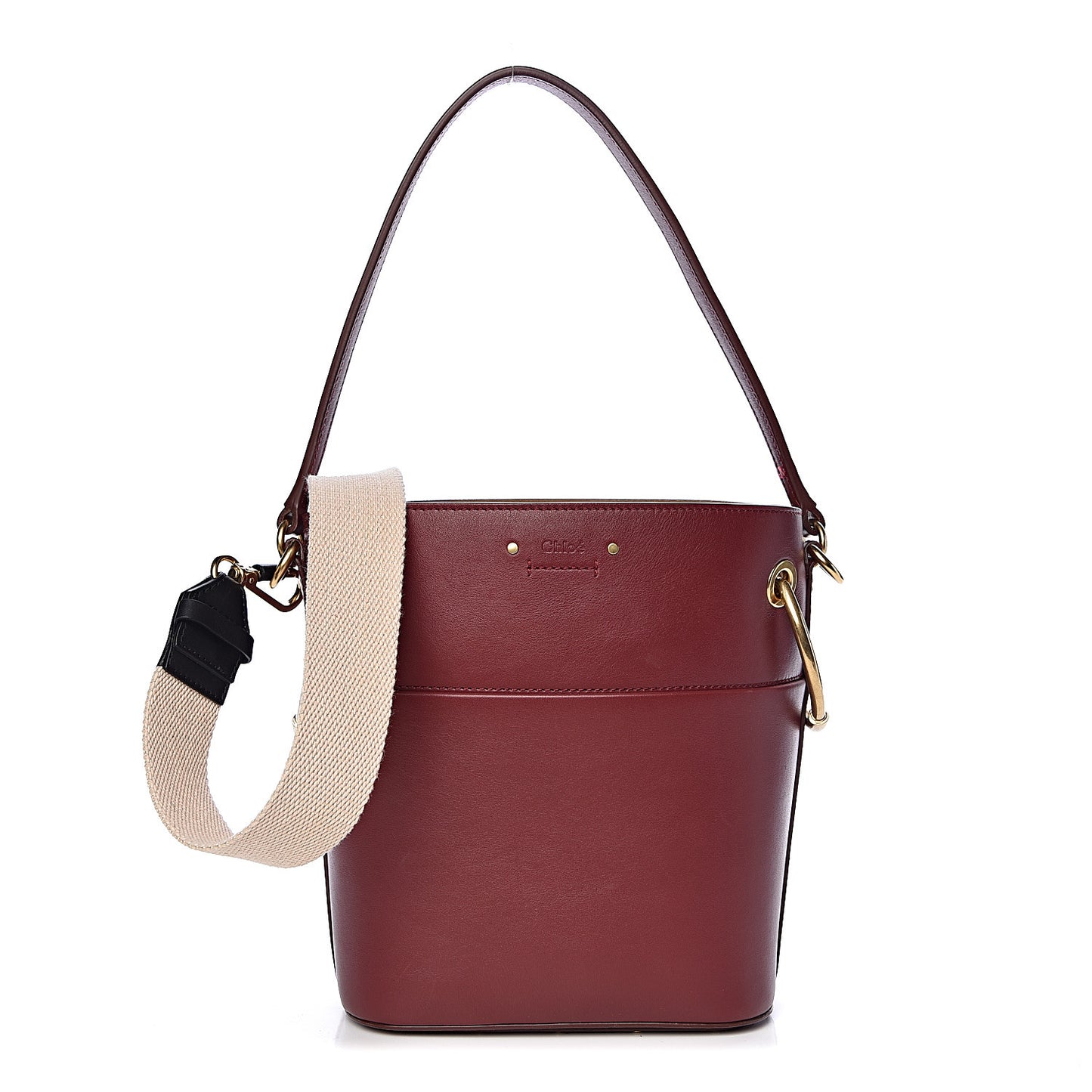 Smooth Calfskin Small Roy Bucket Bag Plum Purple