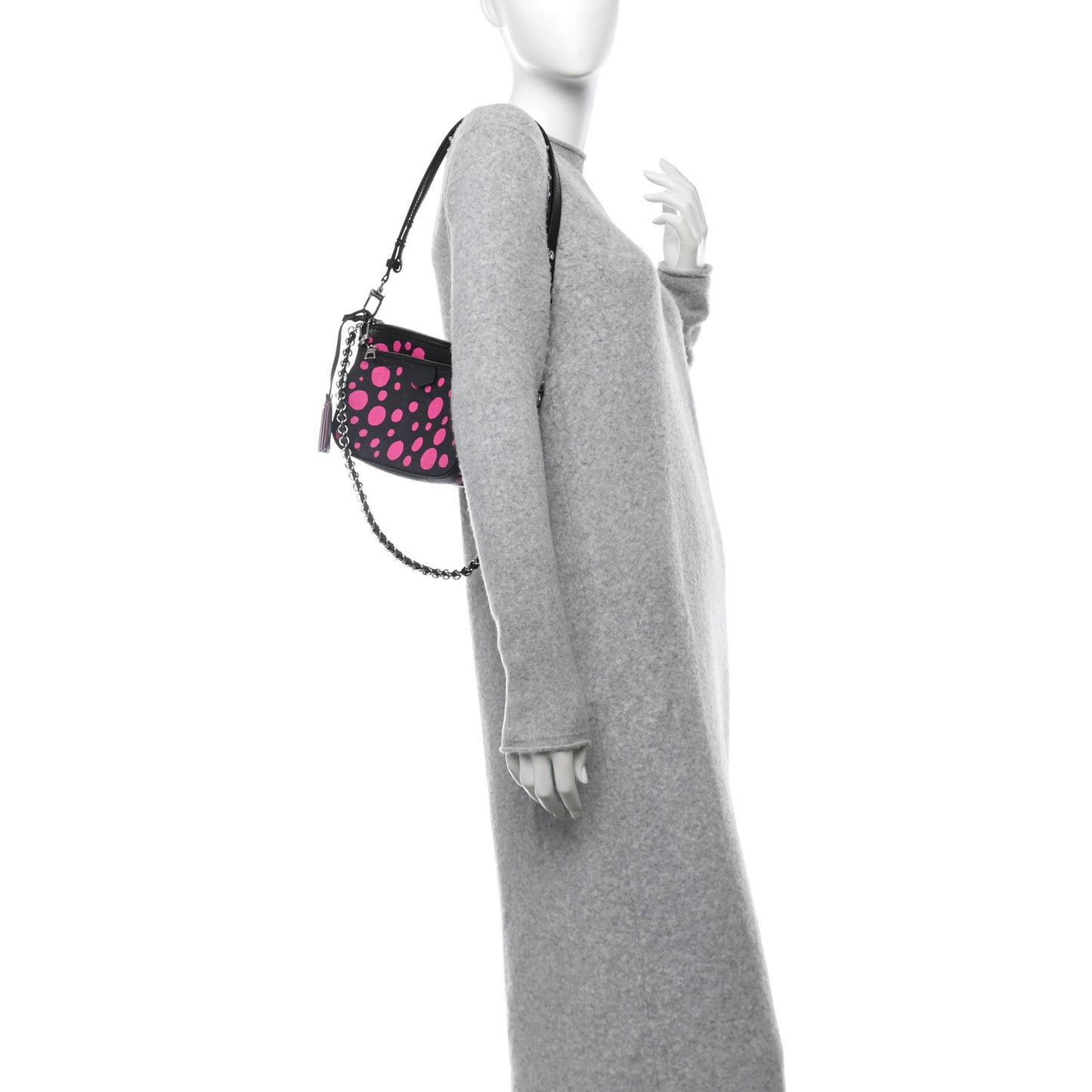 LV X YK Empreinte Multi Pochette Accessories Black Fuchsia