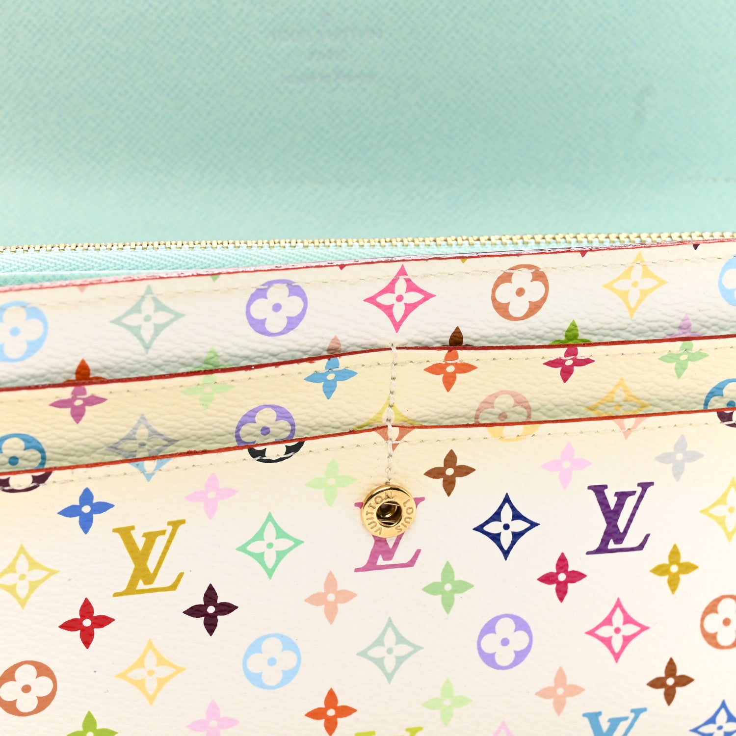 Louis Vuitton Monogram Multicolor Sarah Wallet White Anie 8 of 8