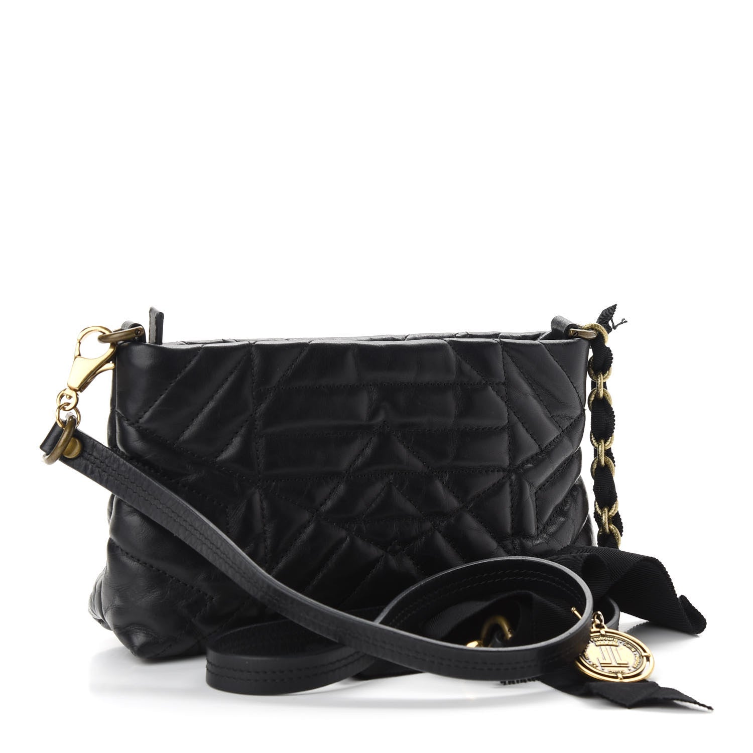 Lanvin Lambskin Quilted Small Happy Shoulder Bag Black 3 of 10