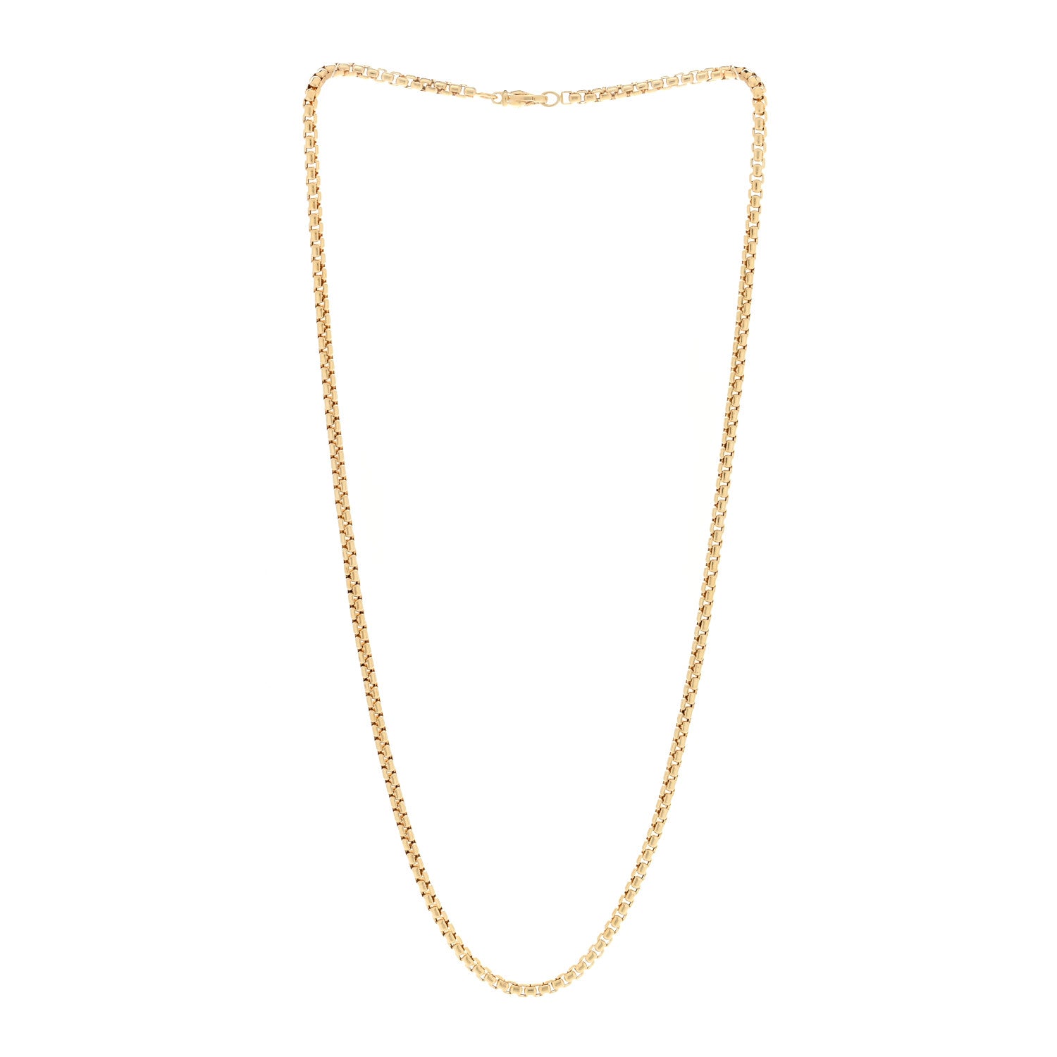 David Yurman 18K Yellow Gold 3.4mm Box Chain Necklace 22" 1 of 4