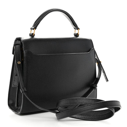 Saint Laurent Grain de Poudre Mini Classic Monogram Cassandra Top Handle Black 3 of 9