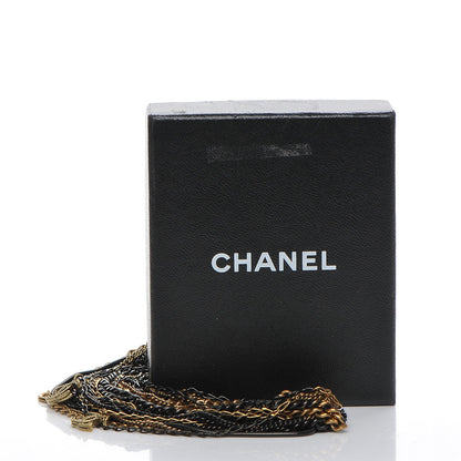 Chanel Ruthenium CC Multi Strand Chain Necklace Gold 6 of 6