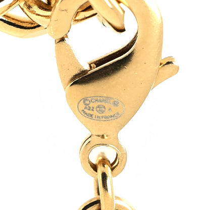 Chanel Metal Chain Link CC Multi Strand Choker Necklace Gold 5 of 5