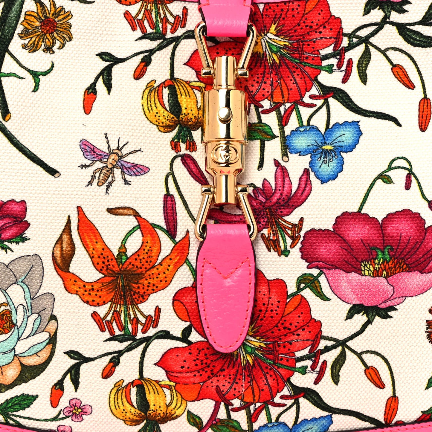 Canvas Flora Medium Jackie Hobo Fuchsia
