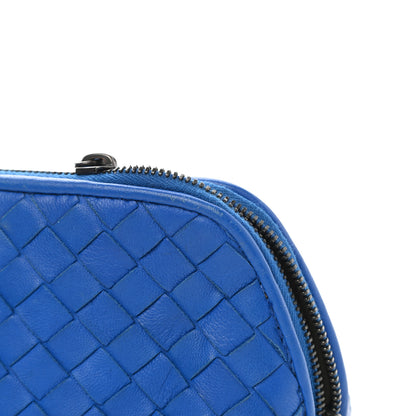Bottega Veneta Nappa Intrecciato Small Cosmetic Pouch Signal Blue 10 of 13