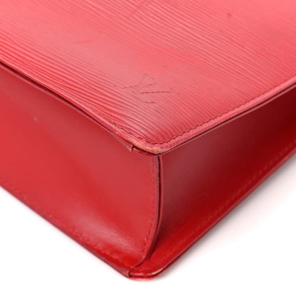 Louis Vuitton Epi Sac Plat PM Castillan Red 7 of 19