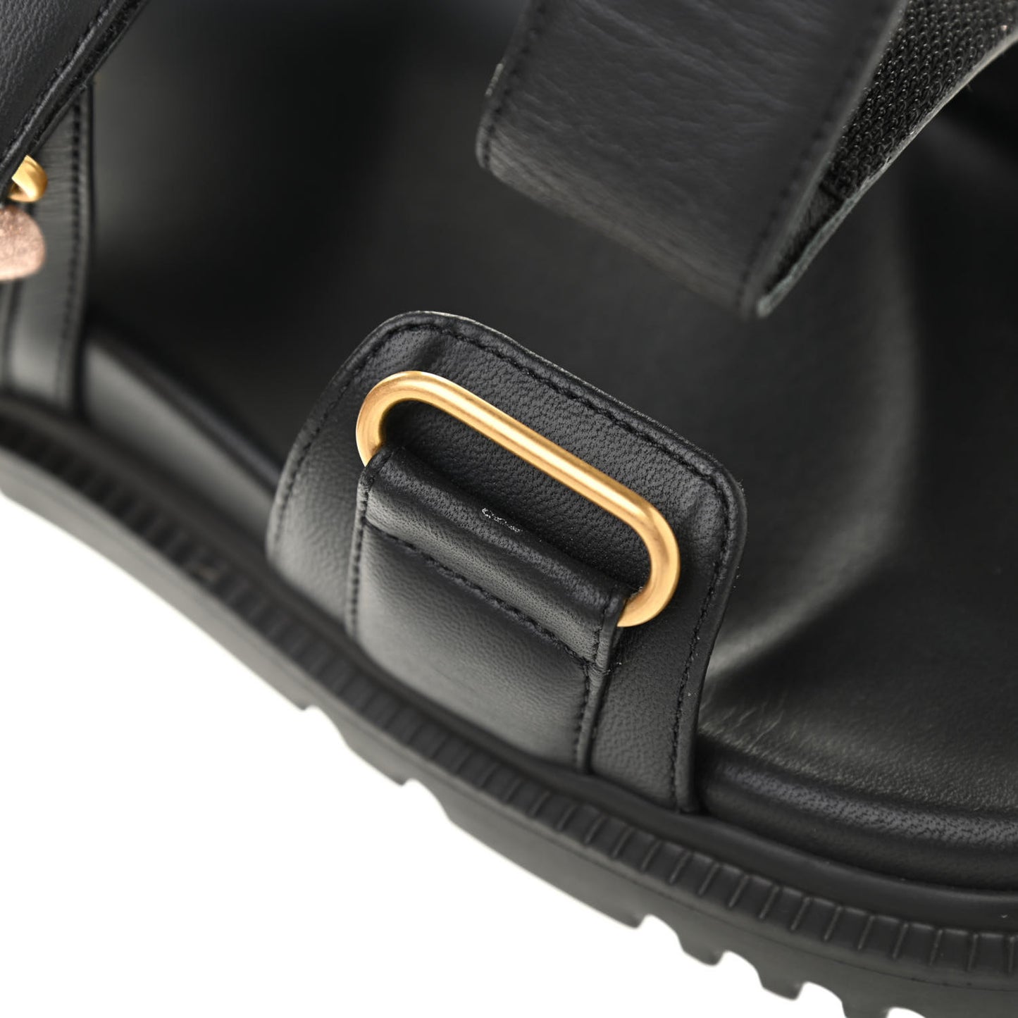 Lambskin Dioract 10mm Sandals 37.5 Black