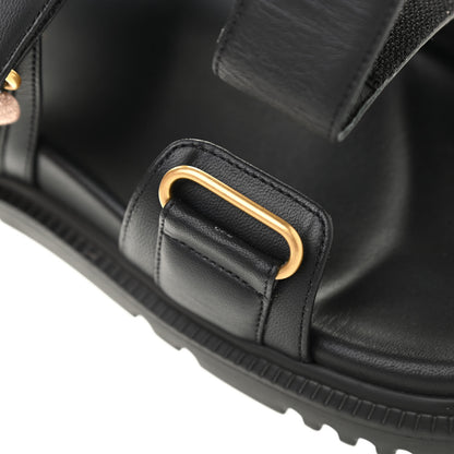 Christian Dior Lambskin Dioract 10mm Sandals 37.5 Black 9 of 20