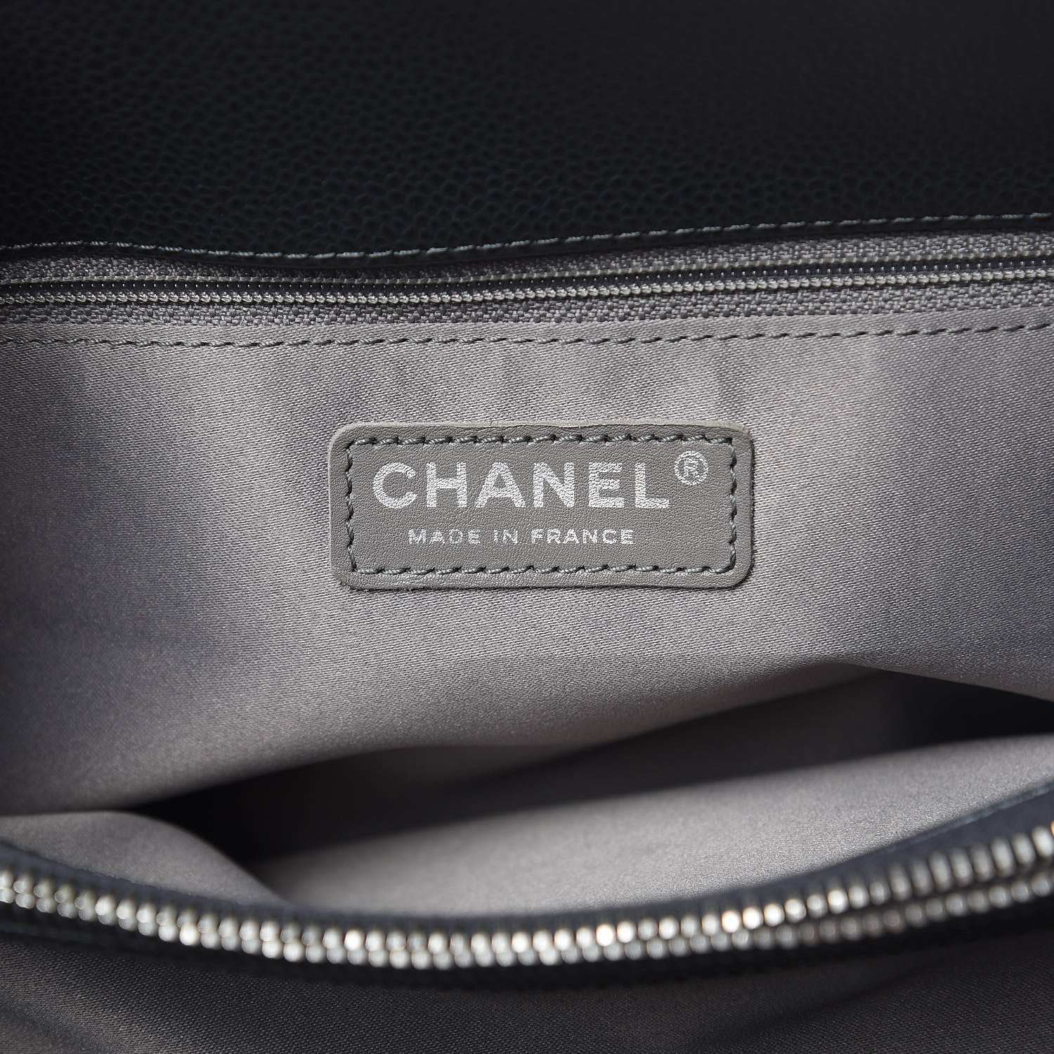 Chanel Caviar Quilted Grand Shopping Tote GST Dark Grey 6 of 10