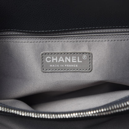 Chanel Caviar Quilted Grand Shopping Tote GST Dark Grey 6 of 10
