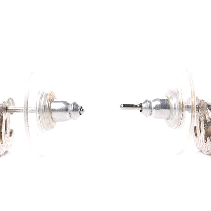 Chanel Crystal CC Earrings Silver 3 of 5