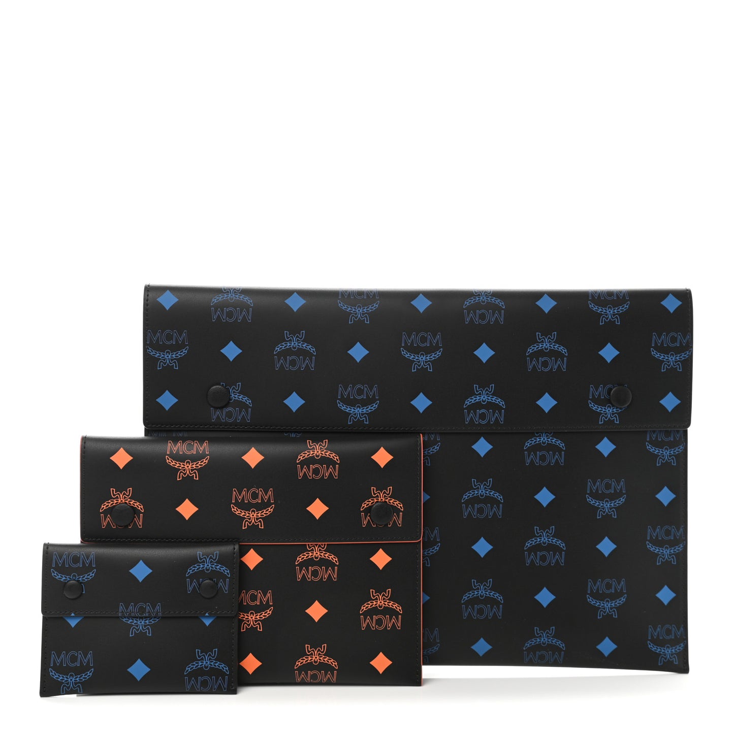 Visetos Color Splash Pouch Trio Black Persimmon Orange Vallarta Blue