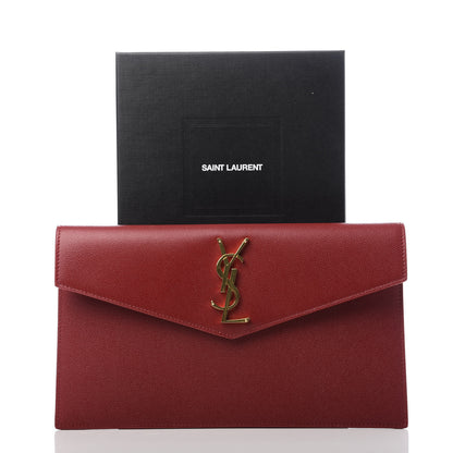 Saint Laurent Grain De Poudre Uptown Pouch Red 7 of 7