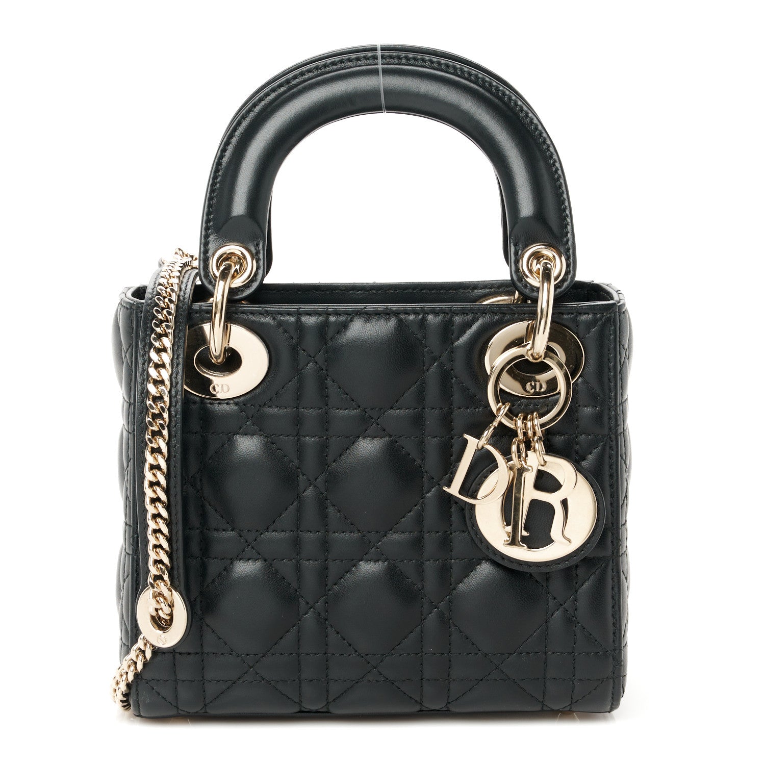 Christian Dior Lambskin Cannage Mini Lady Dior Black 1 of 10