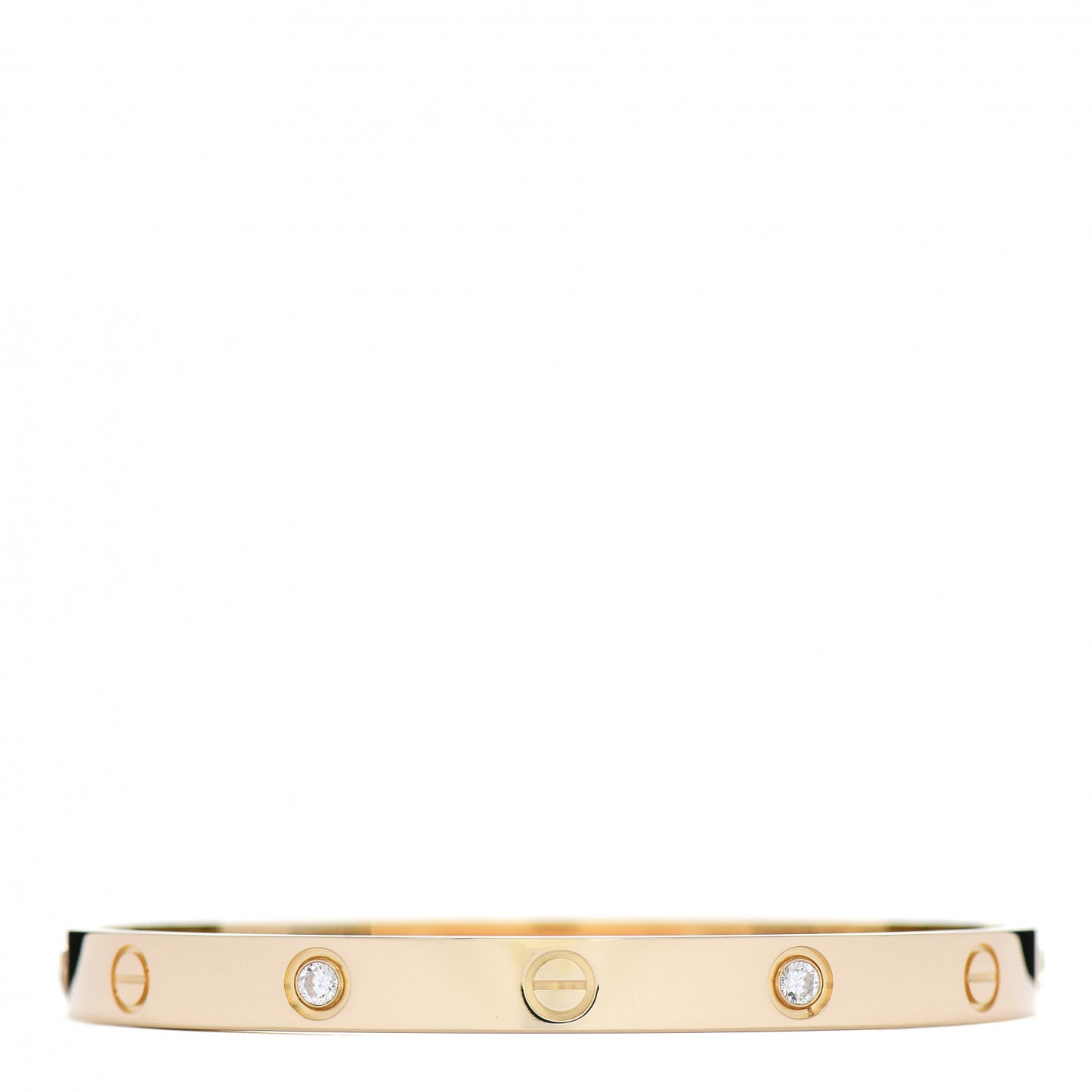 18K Yellow Gold 4 Diamond LOVE Bracelet 18