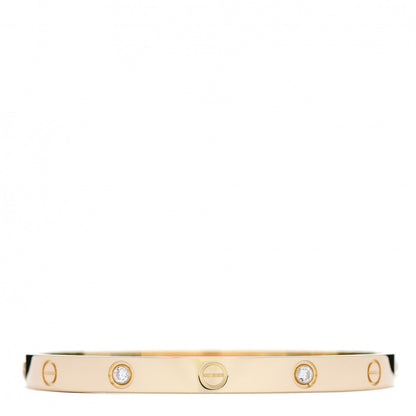 Cartier 18K Yellow Gold 4 Diamond LOVE Bracelet 18 2 of 4