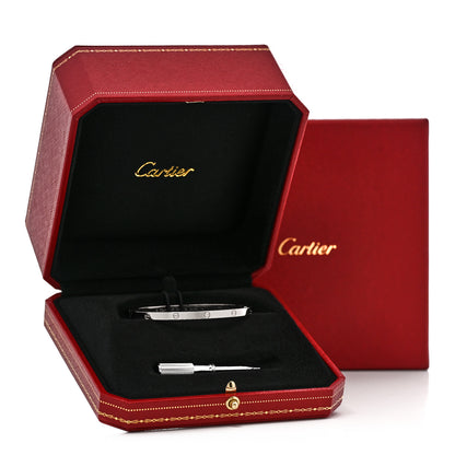 Cartier 18K White Gold Small LOVE Bracelet 17 5 of 5