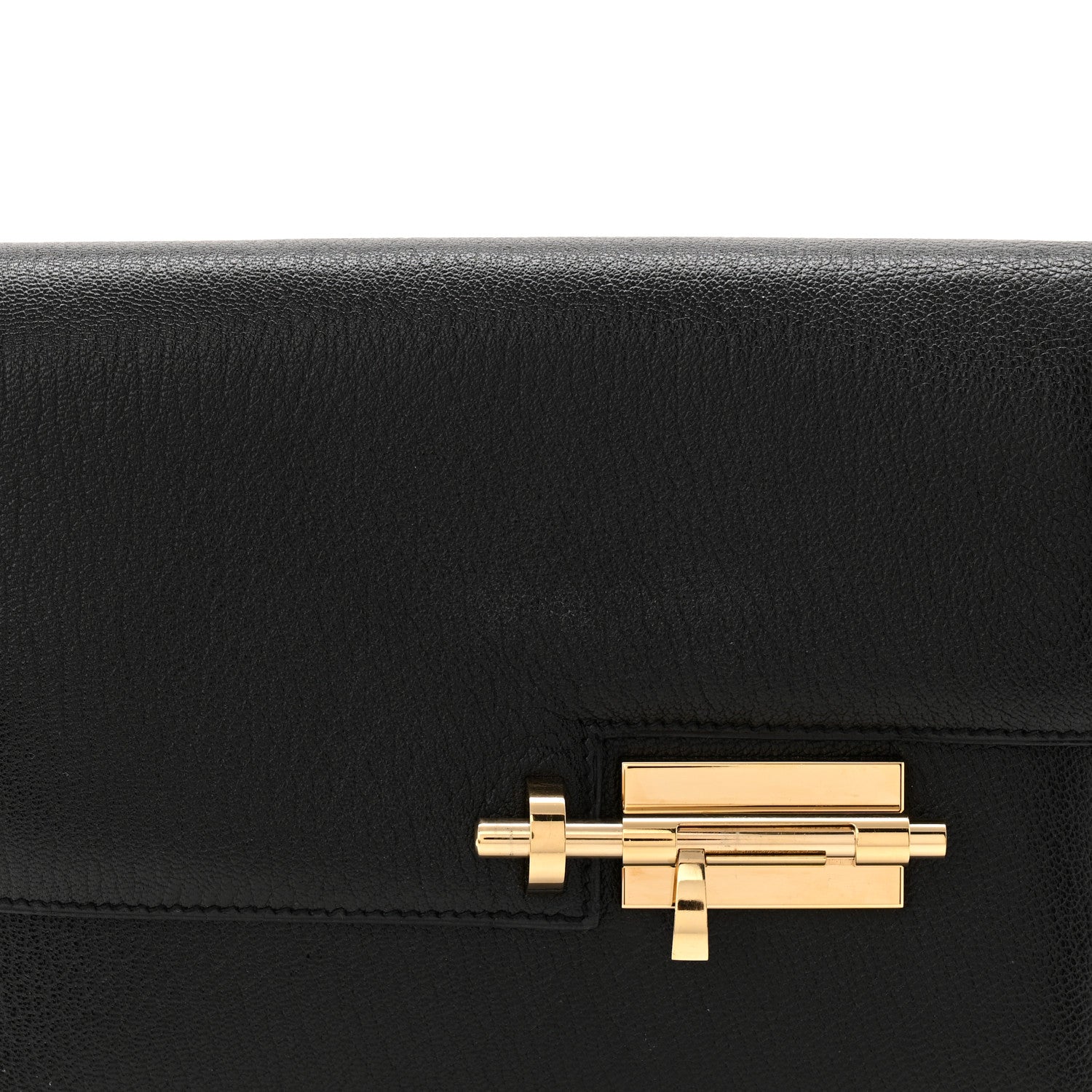 Hermes Chevre Mysore Verrou Clutch Black 8 of 11