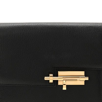 Hermes Chevre Mysore Verrou Clutch Black 8 of 11