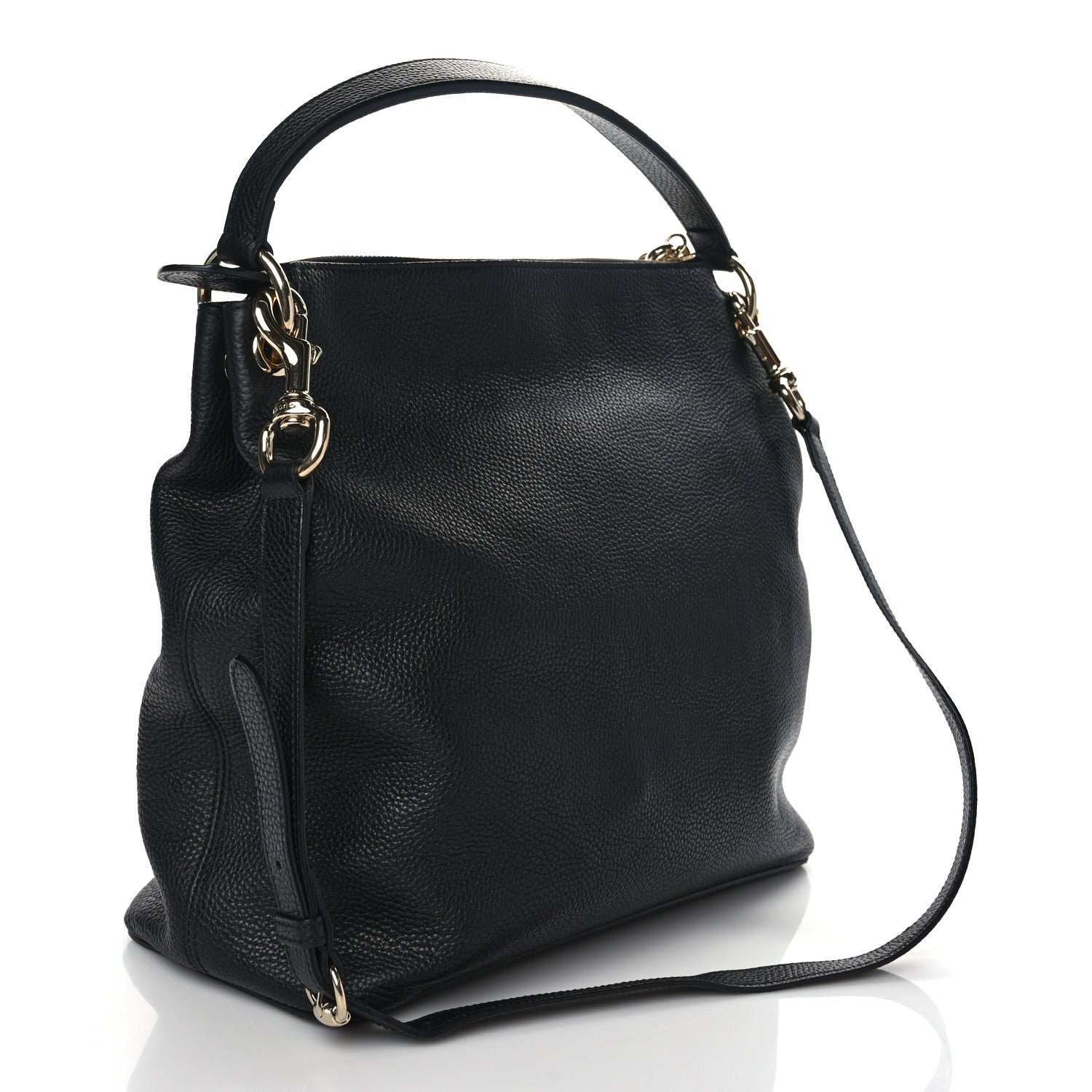 Gucci Pebbled Calfskin Large Soho Hobo Black 3 of 9