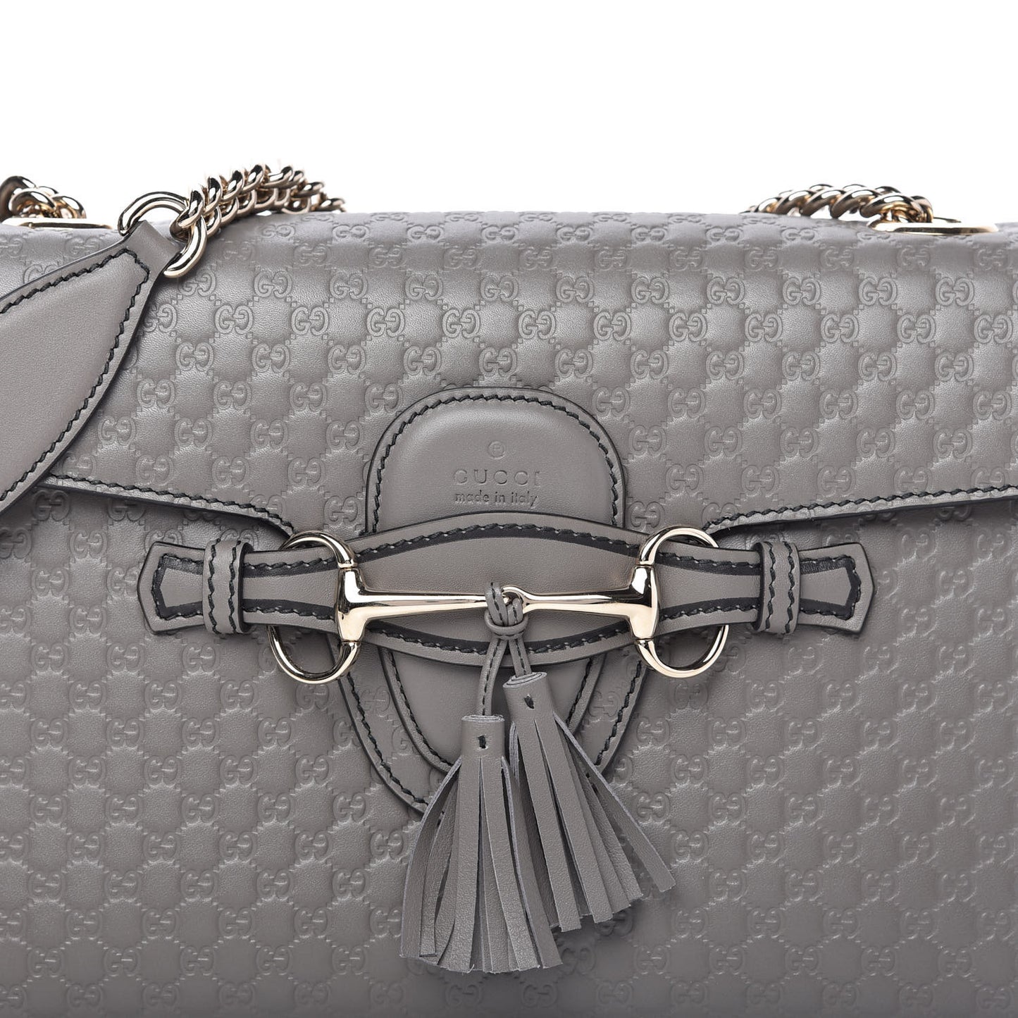 Soft Microguccissima Medium Emily Chain Shoulder Bag Loess